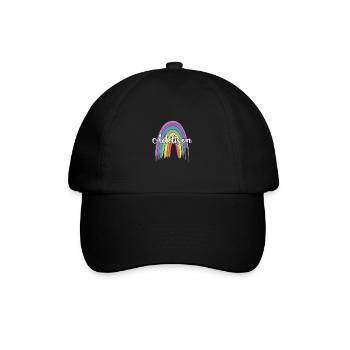 ADDISON Rainbow Cursive - Casquette classique - noir/noir - Devant