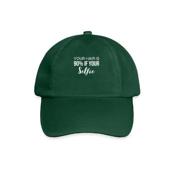 Vos cheveux sont à 90% si votre cadeau de chemise selfie - Casquette classique - vert bouteille - Devant