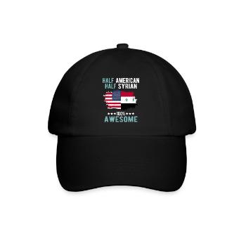 Half American, half Syrian - Baseball Cap - black/black - Front