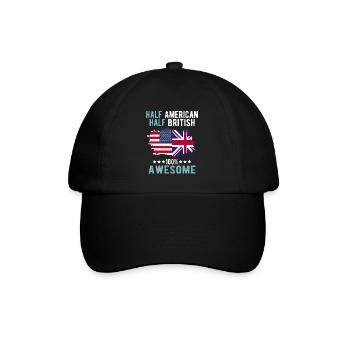 Moitié américain moitié britannique - Casquette classique - noir/noir - Devant