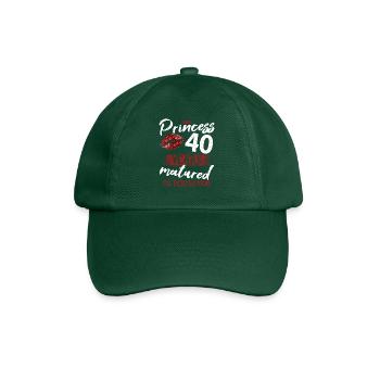 Fille de 40 ans 40 bday Princesse 40 anniversaire - Casquette classique - vert bouteille - Devant