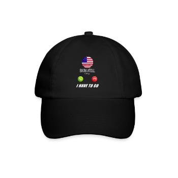 Bikini Atoll calls lusiger flags spell - Baseball Cap - black/black - Front
