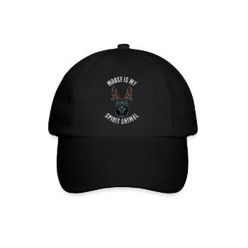 Moose Is My Spirit Animal Moose Gift - Baseball Cap - black/black - Front