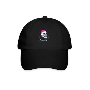 Skater Skateboard Gift Halfpipe Sk8 Ollie - Baseball Cap - black/black - Front