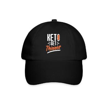 Keto Get Thinner Keto Diet - Baseball Cap - black/black - Front