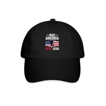 Make America Skate Again Skateboard Clothing - Baseball Cap - black/black - Front