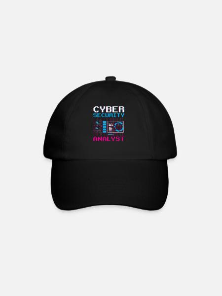 Cybersecurity Analyst IT Sicherheit Hacker Hack - Baseballkappe - Schwarz/Schwarz