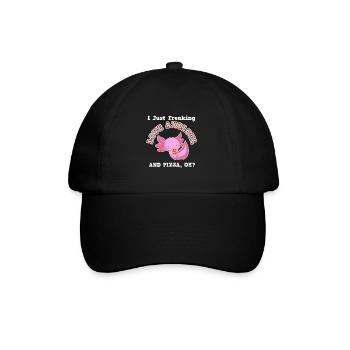 Axolotl Le cadeau pizza mange - Casquette classique - noir/noir - Devant