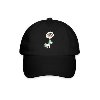 Einhorn - Baseballkappe - Schwarz/Schwarz - Vorne