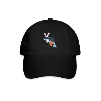 Easter Shark - Baseball Cap - black/black - Front
