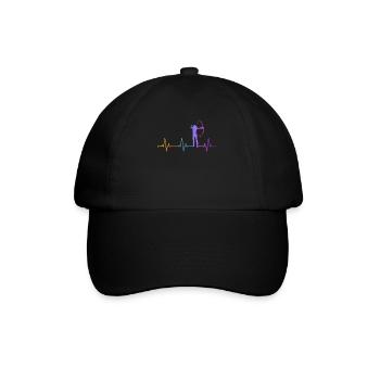 Archery Bow Archer Girl Heartbeat - Baseball Cap - black/black - Front