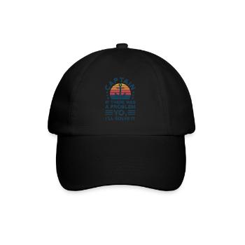 Kapitän Kapitäne Bootfahren Geschenk - Baseballkappe - Schwarz/Schwarz - Vorne