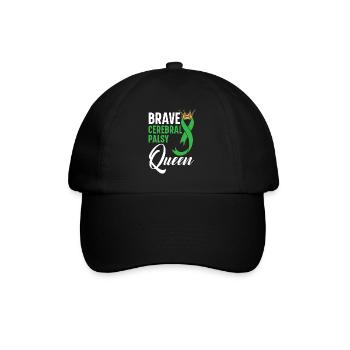Brave Zerebralparese Queen CP Krankheit Störung - Baseballkappe - Schwarz/Schwarz - Vorne