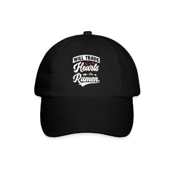 Échangez des cœurs contre des ramen | | amateur de ramen - Casquette classique - noir/noir - Devant