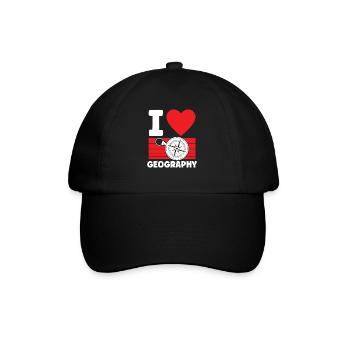 I love Geography Geography Profession Geography - Baseball Cap - black/black - Front