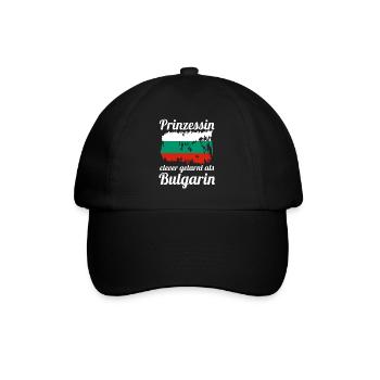 Prinzessin Balkan Bulgare Bulgarisches Bulgarien - Baseballkappe - Schwarz/Schwarz - Vorne