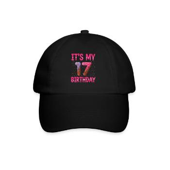 C’est mon 17e anniversaire | Saupoudrer des | à thème - Casquette classique - noir/noir - Devant
