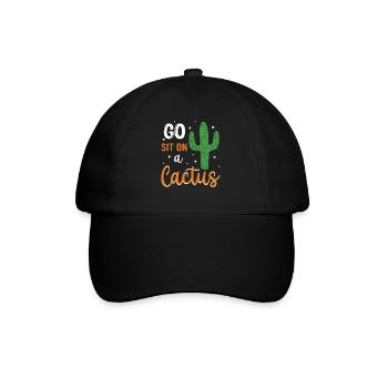 Go Sit On A Cactus - Western Sugaro Flowers - Baseball Cap - black/black - Front