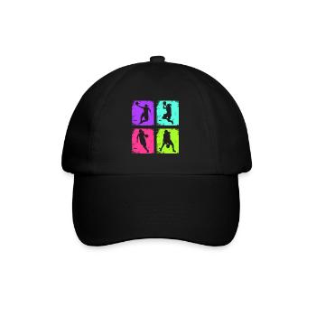 Basketball féminin vintage - Casquette classique - noir/noir - Devant
