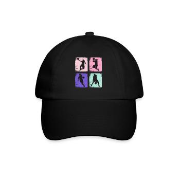 Basketball féminin vintage - Casquette classique - noir/noir - Devant