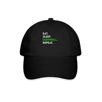 manger dormir en descente répéter - Casquette classique - noir/noir - Devant