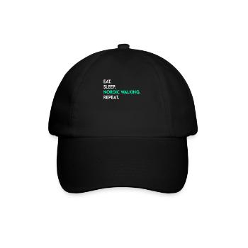 manger du sommeil marche nordique répéter - Casquette classique - noir/noir - Devant