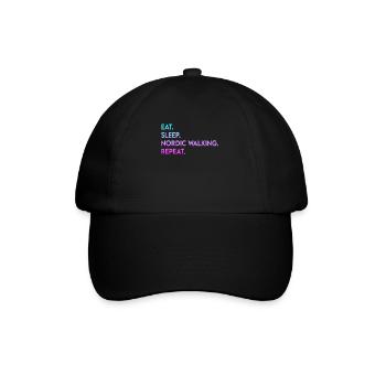 manger du sommeil marche nordique répéter - Casquette classique - noir/noir - Devant