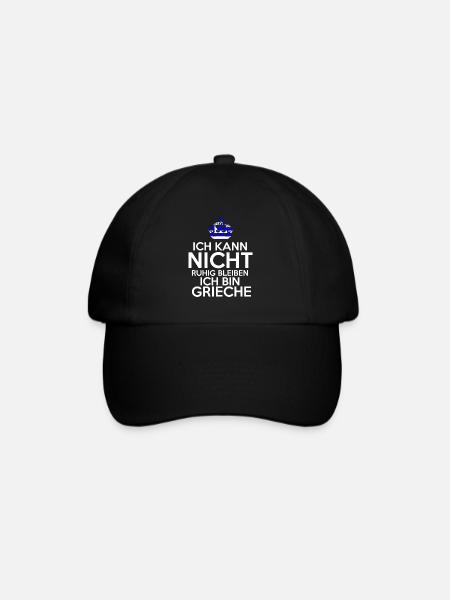 Griechenland Grieche Griechisches - Baseballkappe - Schwarz/Schwarz