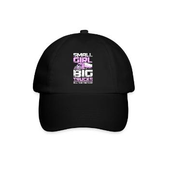 Small girl big trucks - Baseballkappe - Schwarz/Schwarz - Vorne