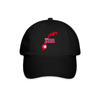 Team NOR Map Norway with Ball Pattern - Baseball Cap - black/black - Front