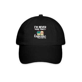 Ich Bin Nie Mehr Als Cupcake Away From You | - Baseballkappe - Schwarz/Schwarz - Vorne