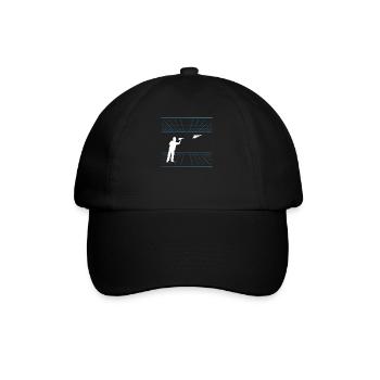 Papier-Flugzeug Piloten Mathe-Lehrer Ingenieur - Baseballkappe - Schwarz/Schwarz - Vorne