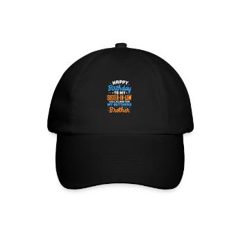 Grosser Bruder Geschwister Schwester Geschenk - Baseballkappe - Schwarz/Schwarz - Vorne