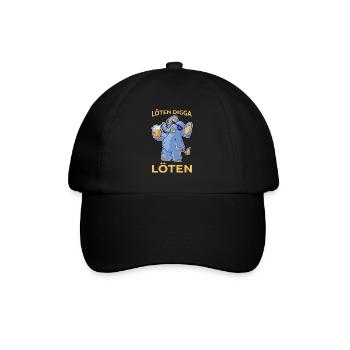 Löten Digga Löten Party Biertrinker Trinkspruch - Baseballkappe - Schwarz/Schwarz - Vorne
