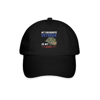 My favorite veteran is my Aunt Military - Baseball Cap - black/black - Front