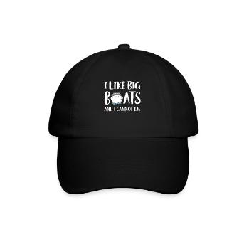 J’aime les gros bateaux et je ne peux pas mentir croisière - Casquette classique - noir/noir - Devant