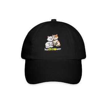 | propriétaire Chemise de chat mignonne | Tshirt Amoureux des Chats | - Casquette classique - noir/noir - Devant