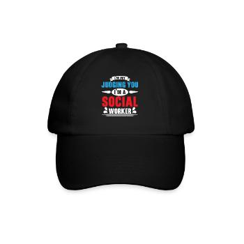 Je ne vous condamne pas, je suis travailleur social - Casquette classique - noir/noir - Devant