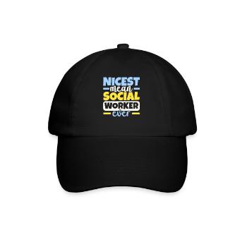 Le plus beau travailleur social de tous les temps Job Soz - Casquette classique - noir/noir - Devant