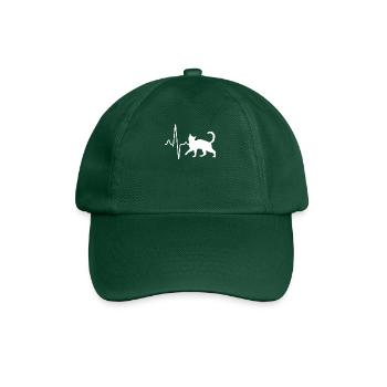 Cat Heartbeat - Baseball Cap - bottle green - Front