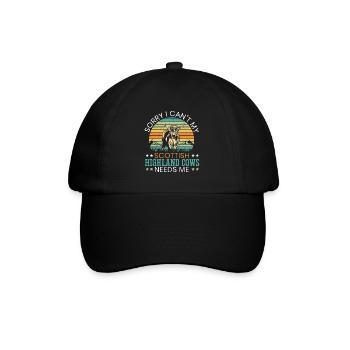 Désolé, je ne peux pas mes vaches Scottist Highland ont besoin de moi - Casquette classique - noir/noir - Devant