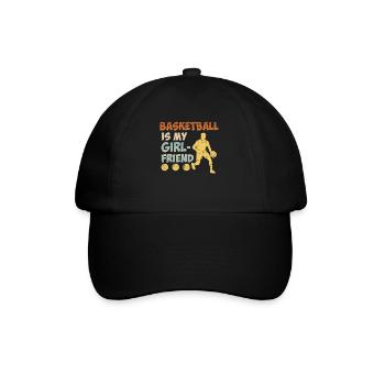 Basketball is my Girlfried Single Basketballer - Baseball Cap - black/black - Front
