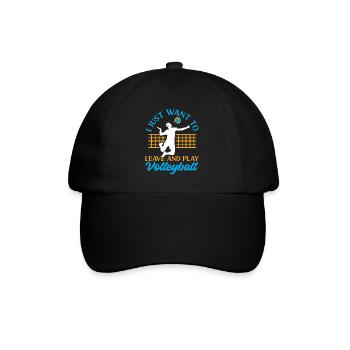 Équipe de volley-ball que je veux juste - Casquette classique - noir/noir - Devant