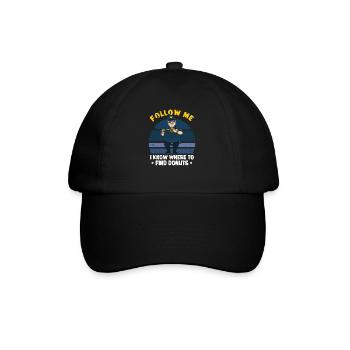 Police Cop Officer Police Office - Baseball Cap - black/black - Front