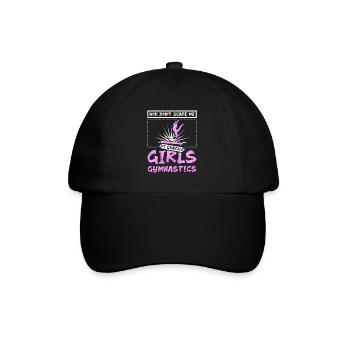 Tu ne me fais pas peur J’entraîne des filles en gymnastique - Casquette classique - noir/noir - Devant