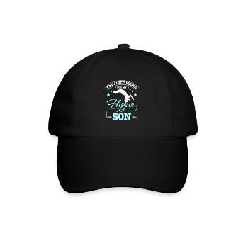 Je suis ici pour mon fils de gymnastique flippin - Casquette classique - noir/noir - Devant