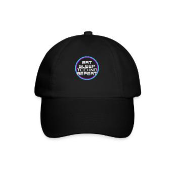 manger du sommeil techno répéter - Casquette classique - noir/noir - Devant