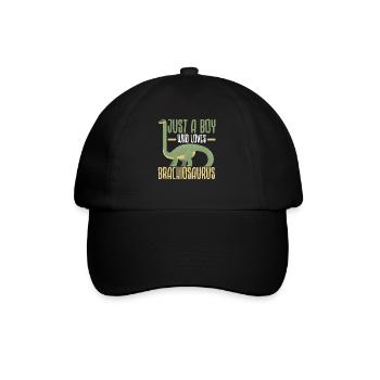 Just a boy who loves brachiosaurus dinosaurs - Baseball Cap - black/black - Front