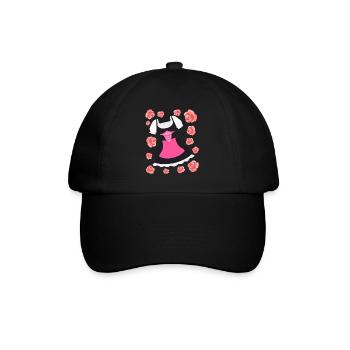 Dirndl avec fleurs Roses Costume Robe - Casquette classique - noir/noir - Devant