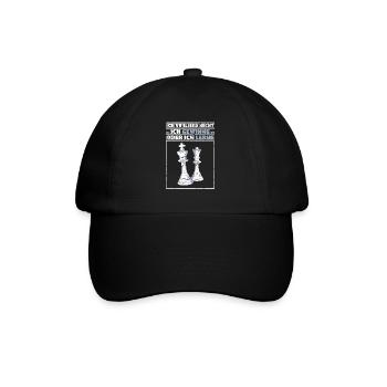 Schach Verliere Nicht Gewinne Oder Lerne Geschenk - Baseballkappe - Schwarz/Schwarz - Vorne